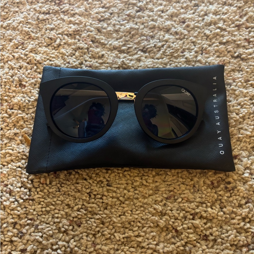 Quay Australia Black and Gold Sunglasses